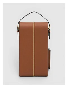 Billie Double Leather Wine Holder in Brandy