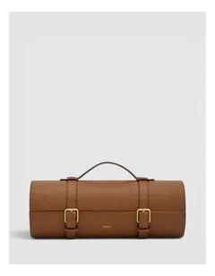 Billie Single Leather Wine Holder in Brandy