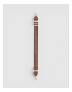 Heather Long Light Gold Webbing Strap in Dark Navy/Cognac