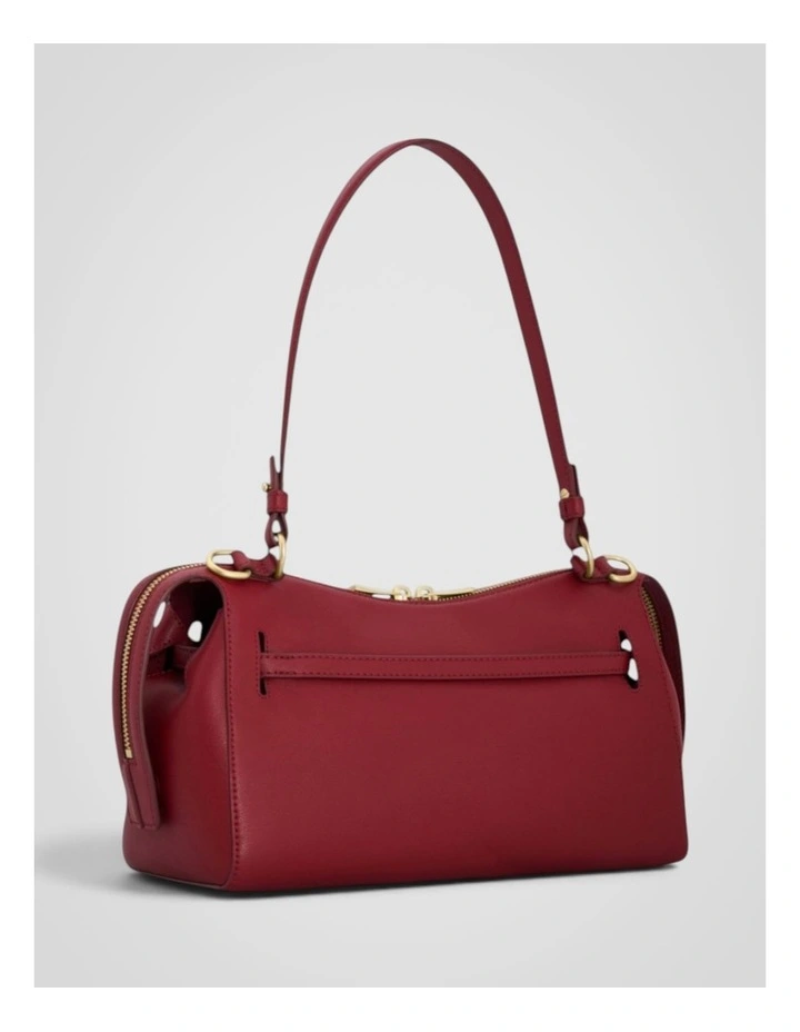 Cleo Smooth Shoulder Bag in Garnet image 2