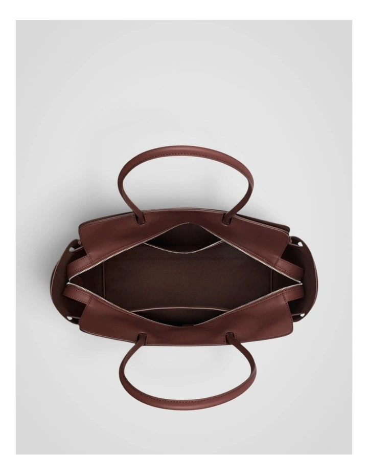 Cleo Smooth Work Tote in Treacle image 3