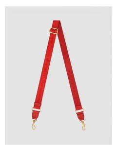 Heather Narrow Webbing Strap in DARK RUBY