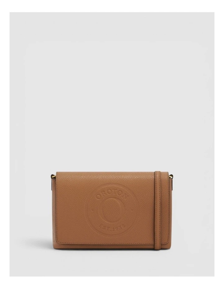 Polly Flap Over Crossbody in Tan image 1