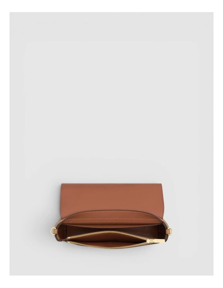 Polly Flap Over Crossbody in Tan image 3