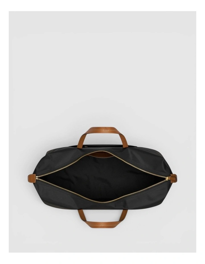Lilly Nylon Weekender Tote in Black/Cognac image 3