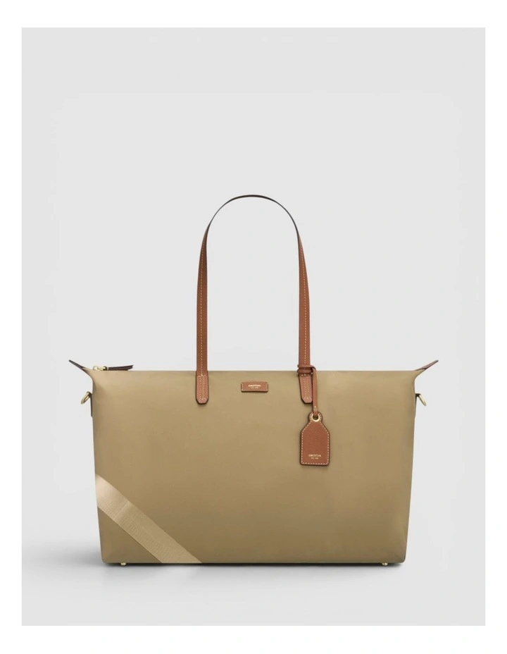 Lilly Nylon Weekender Tote in Mushroom/Cognac image 1