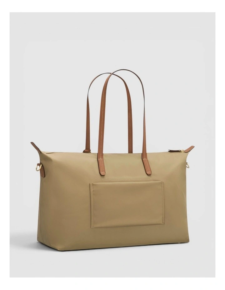 Lilly Nylon Weekender Tote in Mushroom/Cognac image 2