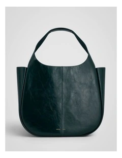 Emilia Crackle Large Tote in Shade Green