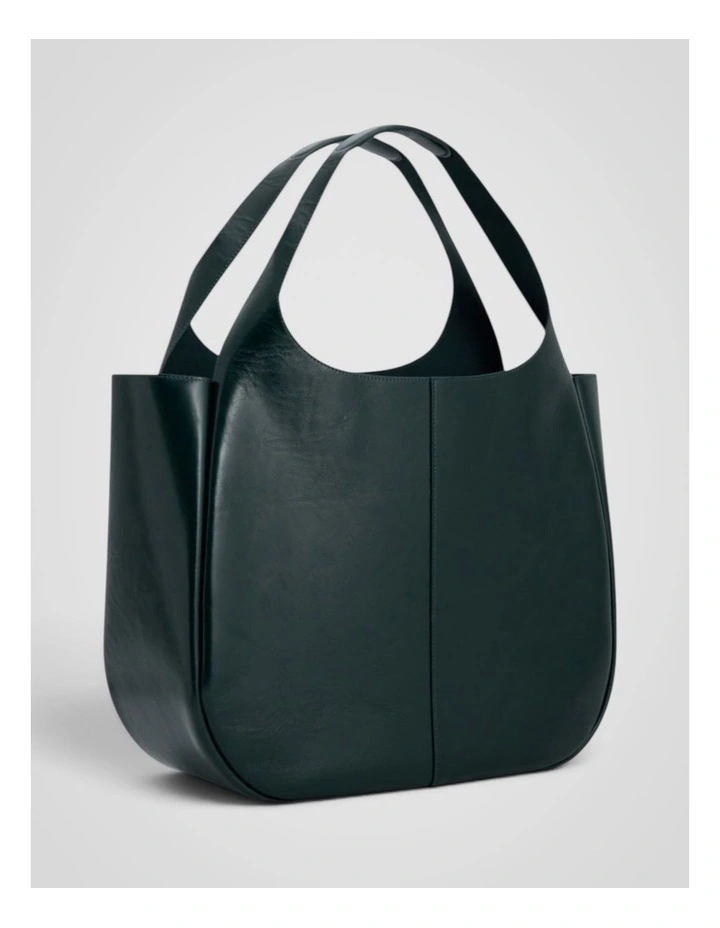 Emilia Crackle Large Tote in Shade Green image 2