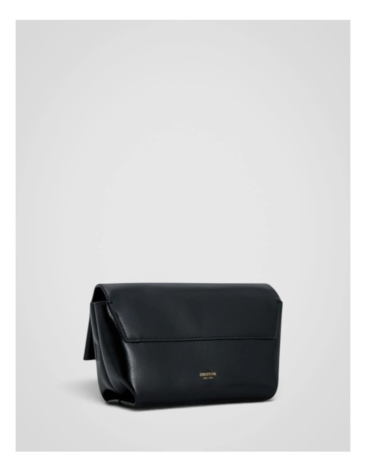 Etta Crackle Mini Clutch in Black image 2
