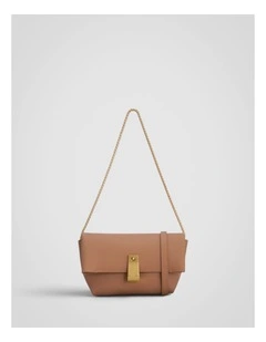 Etta Smooth Mini Clutch in Praline