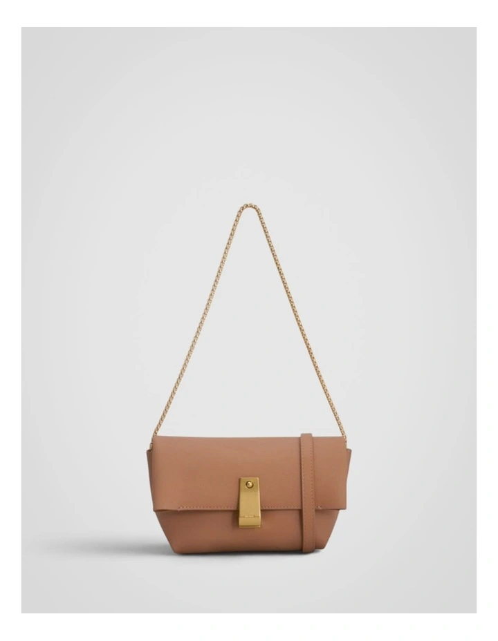 Etta Smooth Mini Clutch in Praline image 1