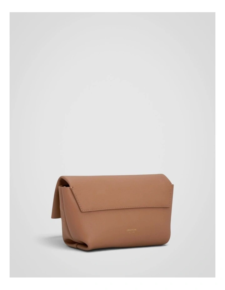 Etta Smooth Mini Clutch in Praline image 2