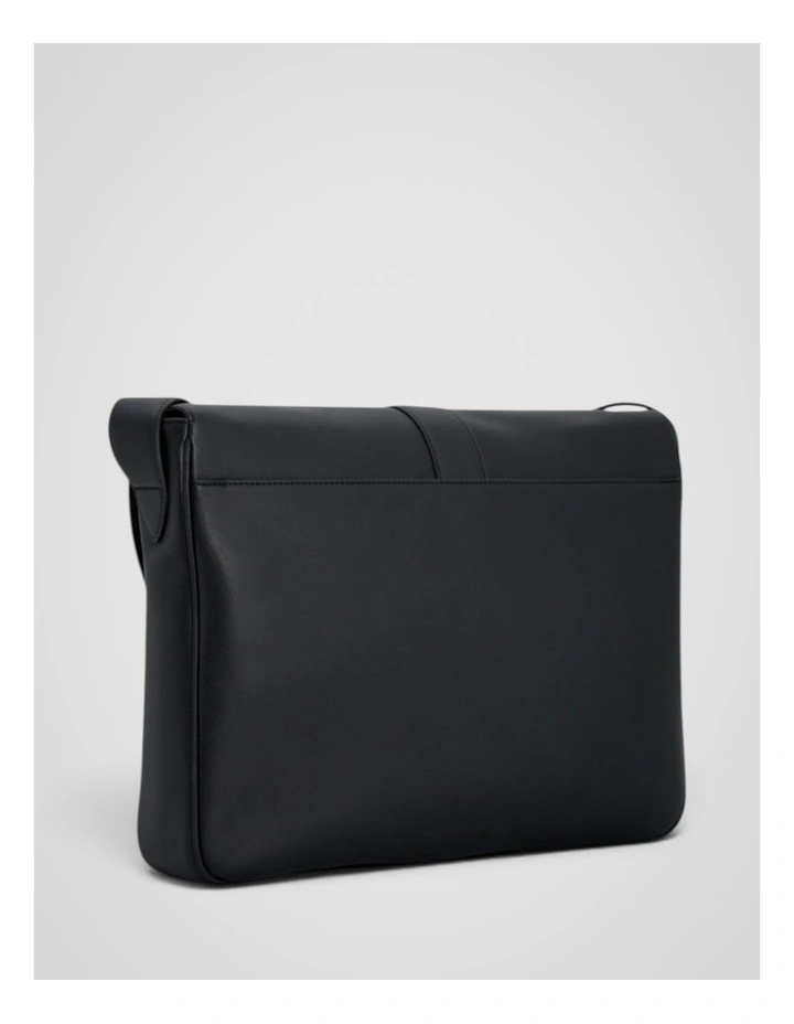 Nicholas Smooth Satchel Messenger in Black image 2