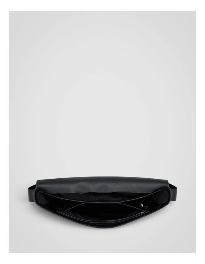 Nicholas Smooth Satchel Messenger in Black image 3