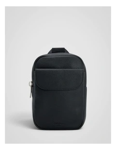 Oscar Pebble Crossbody in Black