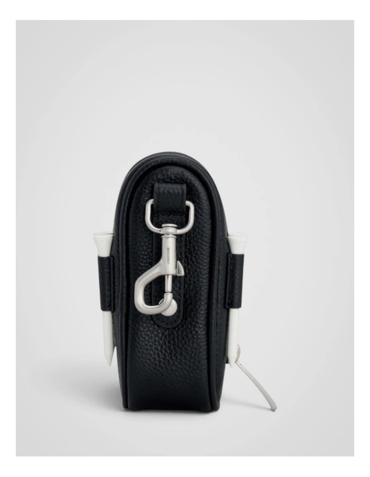 Luca Pebble Golf Keyring Pouch in Black image 2