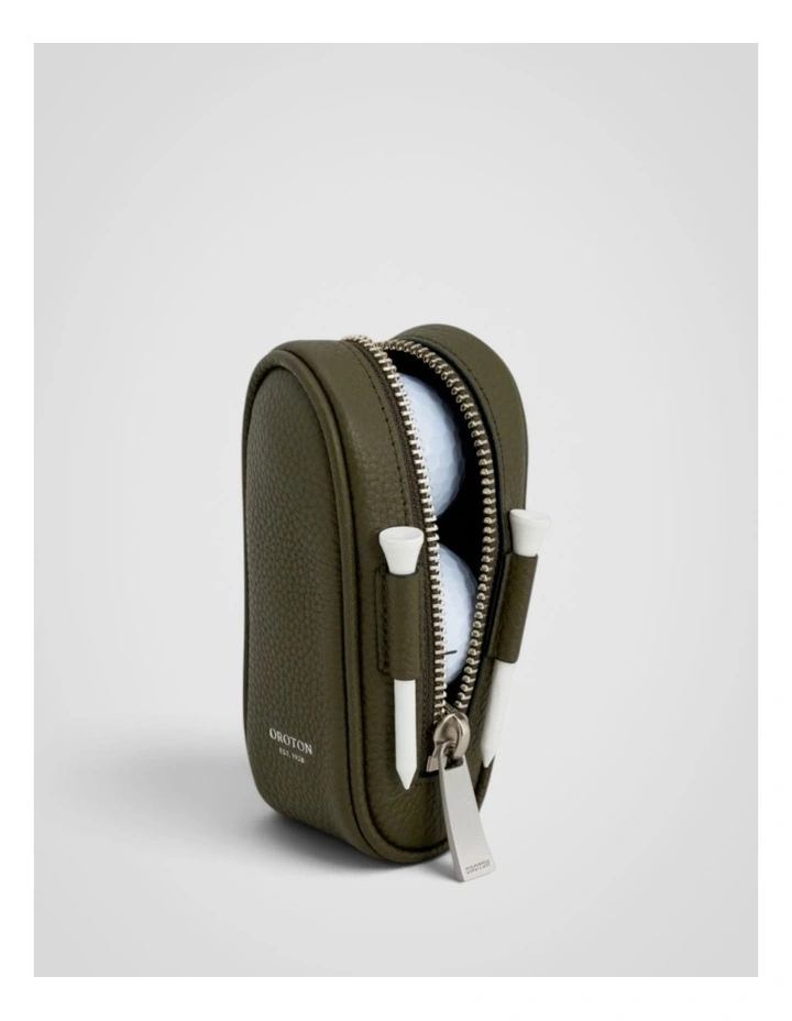 Luca Pebble Golf Keyring Pouch in Forest Green image 3
