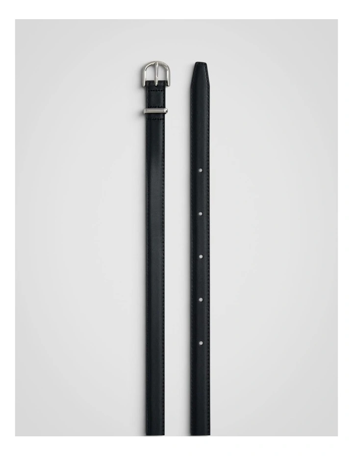 Esme Narrow Belt in Black/Silver image 2