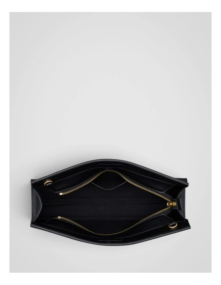 Cora Crackle Soft Clutch in Black image 3