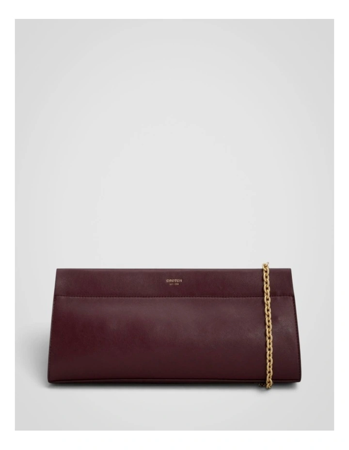 Cora Crackle Soft Clutch in Burgundy image 1