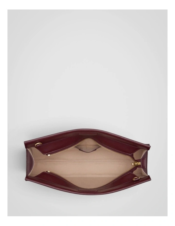 Cora Crackle Soft Clutch in Burgundy image 3