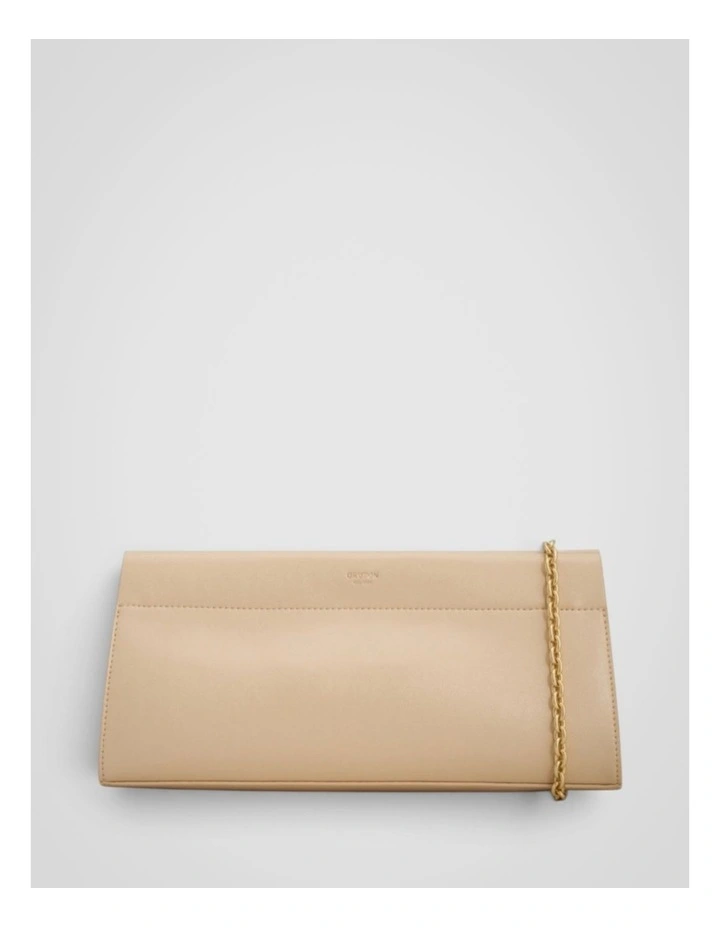Cora Crackle Soft Clutch in Pale Oat image 1