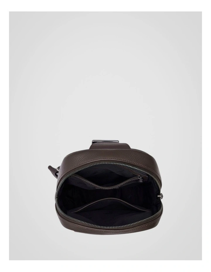 Ethan Pebble Sling Bag in BITTER CHOCOLATE image 3