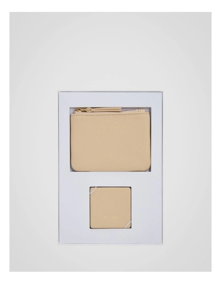 Eve Coin Pouch With Mirror in Pale Oat image 1