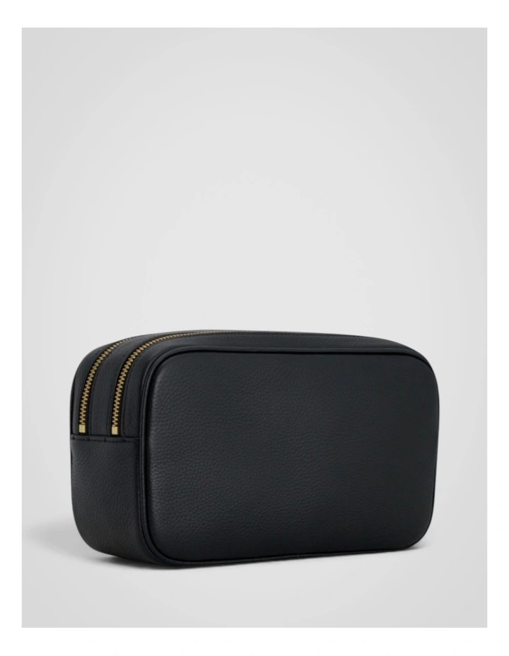 Eve Double Zip Cosmetic Case in Black image 2