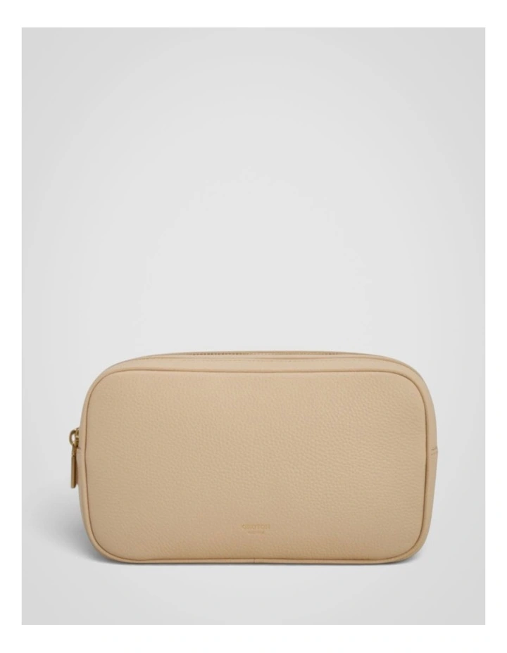 Eve Double Zip Cosmetic Case in Pale Oat image 1