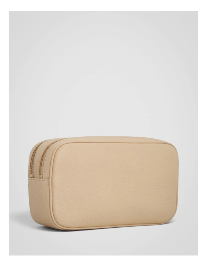 Eve Double Zip Cosmetic Case in Pale Oat image 2