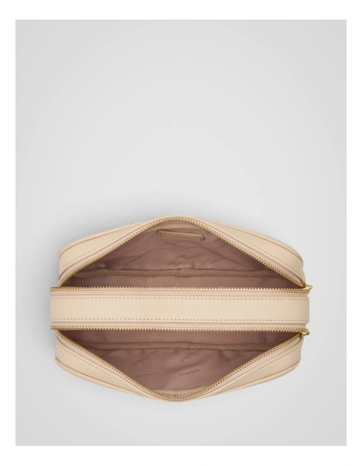 Eve Double Zip Cosmetic Case in Pale Oat image 3