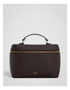 Eve Large Top Handle Beauty Case in Burnt Umber