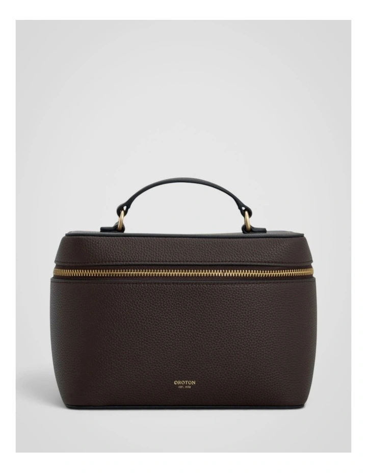 Eve Large Top Handle Beauty Case in Burnt Umber image 1