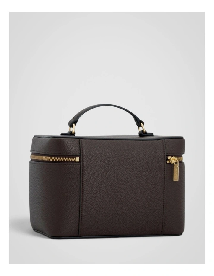 Eve Large Top Handle Beauty Case in Burnt Umber image 2