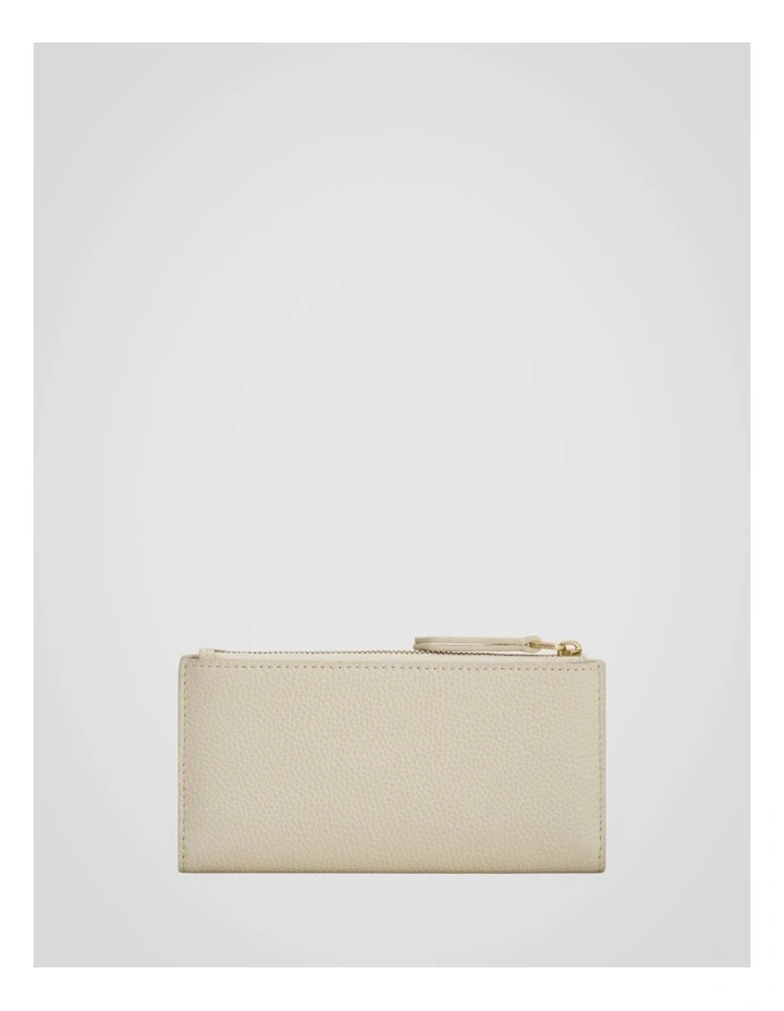 Eve Slim Zip Wallet in Warm Cream image 2
