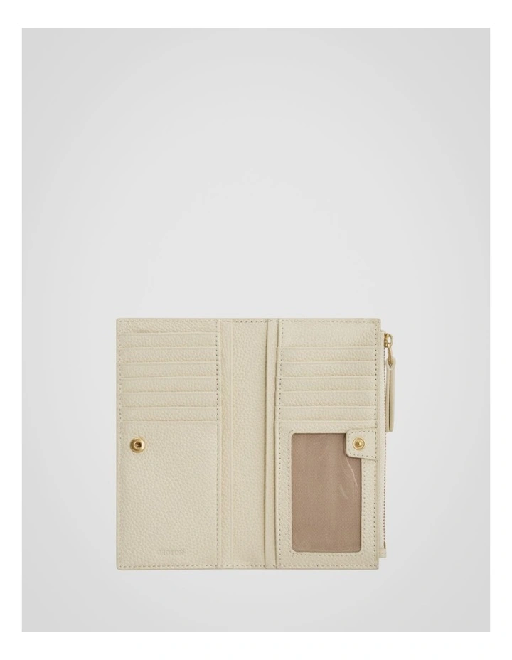 Eve Slim Zip Wallet in Warm Cream image 3