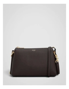 Eve Zip Top Crossbody in Burnt Umber