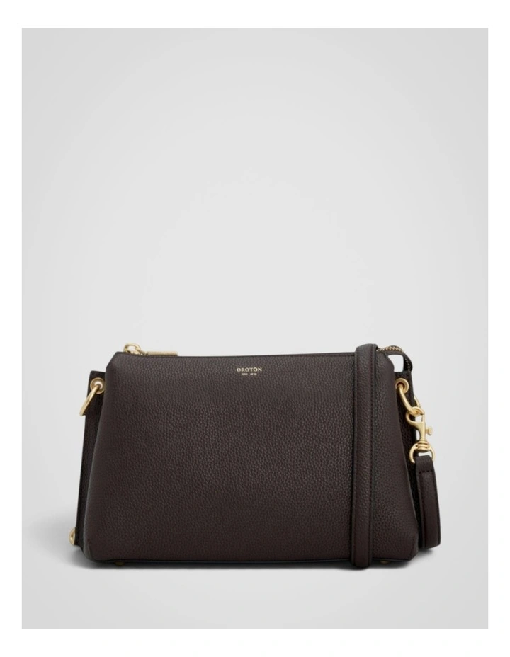 Eve Zip Top Crossbody in Burnt Umber image 1