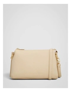 Eve Zip Top Crossbody in Pale Oat