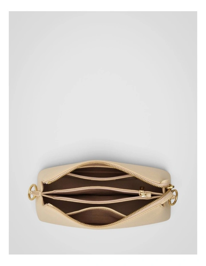 Eve Zip Top Crossbody in Pale Oat image 3