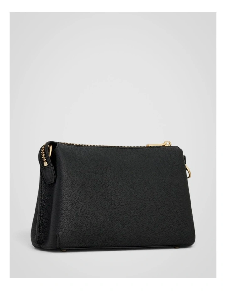 Eve Zip Top Crossbody in Black image 2