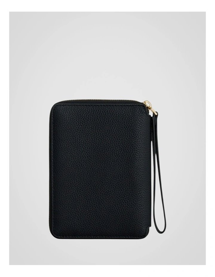 Eve Zip Travel Wallet in Black image 2