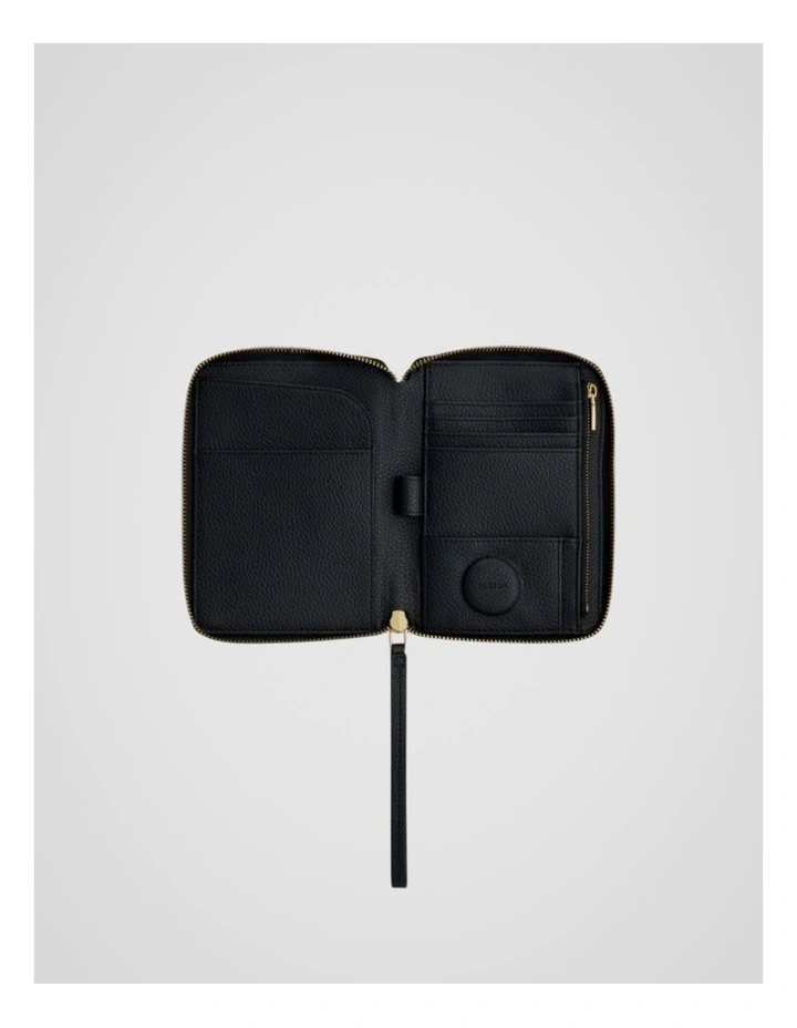 Eve Zip Travel Wallet in Black image 3