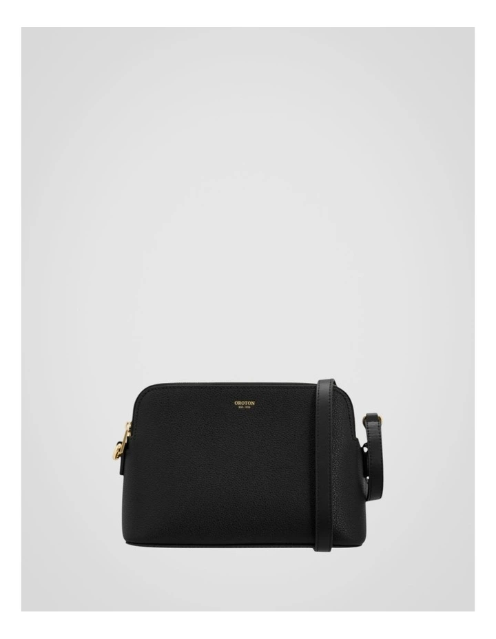 Iris Double Zip Crossbody in Black/Black image 1