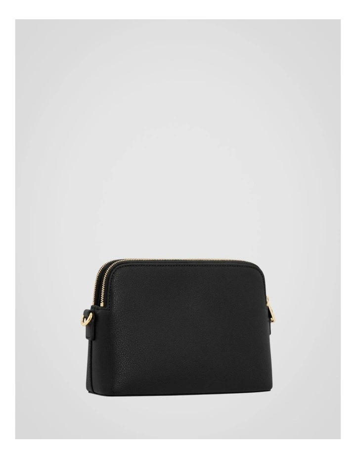 Iris Double Zip Crossbody in Black/Black image 2