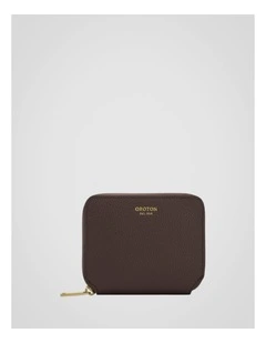 Iris Small Zip Wallet in Coffee Bean
