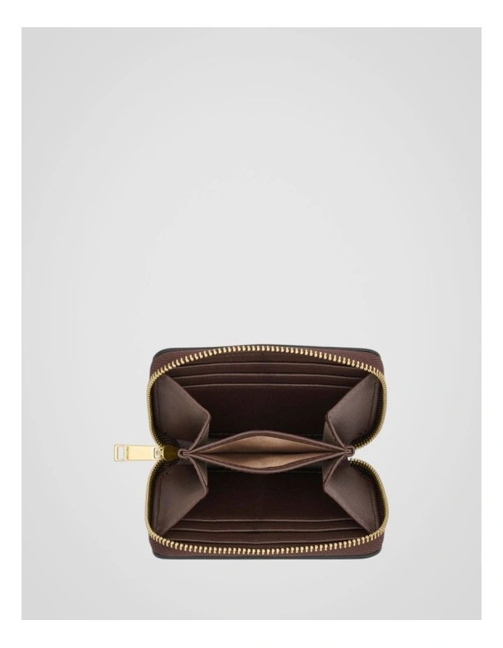 Iris Small Zip Wallet in Coffee Bean image 3