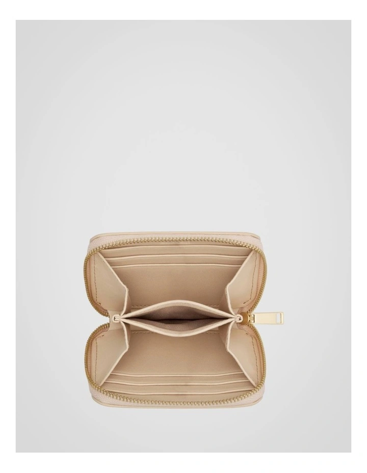 Iris Small Zip Wallet in Pale Oat image 3
